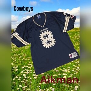 *0446 Cowboys Aikman Jersey Mesh Youth 18-20
